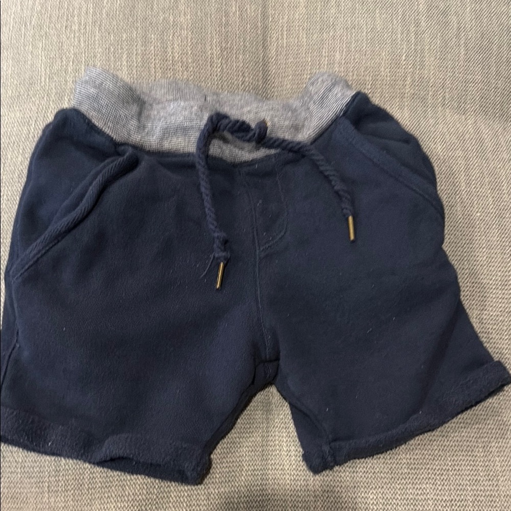 Stylish Navy Kids Shorts with Gray Waistband